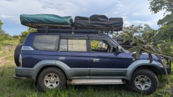 Rent a Toyota Land Cruiser Prado 7-seater 4x4 in Uganda for self-drive or guided safaris. Perfect for camping, gorilla trekking, and wildlife adventures.
